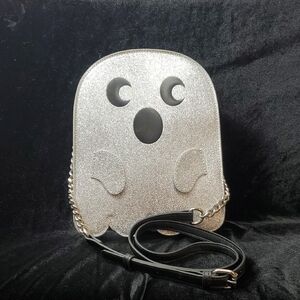 Silver Ghost Glitter Crossbody Bag Purse